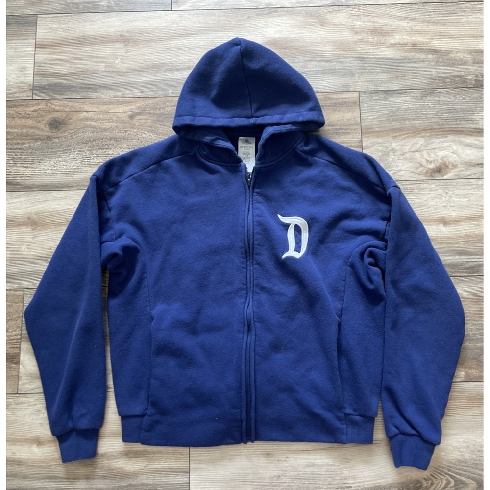 Disney Disneyland Zip Up Hoodie Deep Blue XS Men Women Authentic Original 1955
